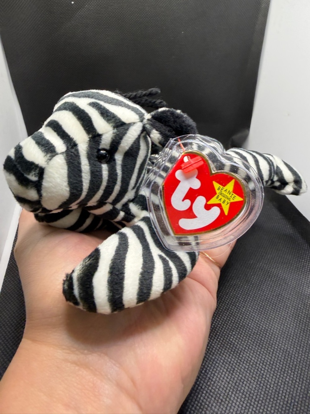 Ty Ziggy Zebra Plush in Black and White